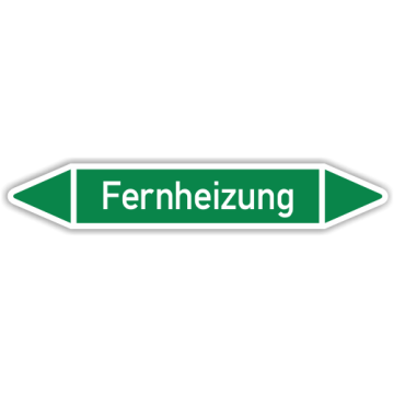Rohrleitungskennzeichen Fernheizung nach DIN 2403, in verschiedenen Ausführungen