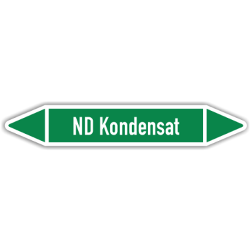 Rohrleitungskennzeichen ND Kondensat nach DIN 2403, in verschiedenen Ausführungen