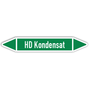 Rohrleitungskennzeichen HD Kondensat nach DIN 2403, in verschiedenen Ausführungen
