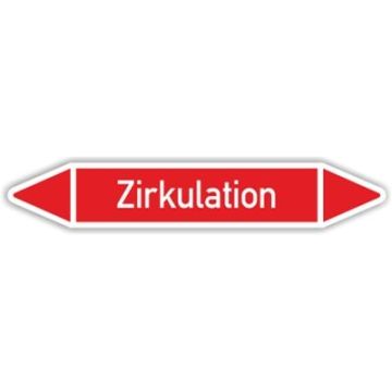 Rohrleitungskennzeichen für Heizungsanlagen, Zirkulation, in verschiedenen Ausführungen