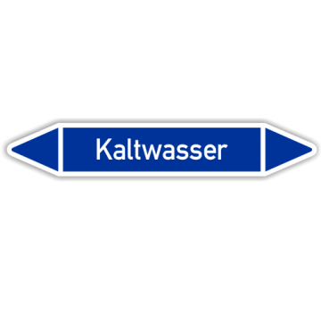 Rohrleitungskennzeichen für Heizungsanlagen, Kaltwasser, in verschiedenen Ausführungen