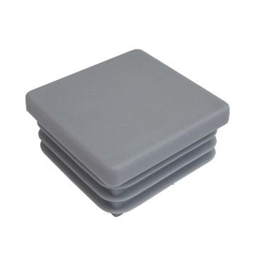 Abdeckkappe für Schaftrohr 40 x 40 mm, grau, aus witterungsbeständigem Kunststoff