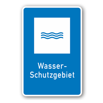 Natur- und Umweltschutzschilder, Wasser-Schutzgebiet, Aluminium 2 mm,