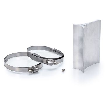 Bandschelle für Straßennamenschilder, Pfosten-Ø 140-160 mm, Höhe 150 mm