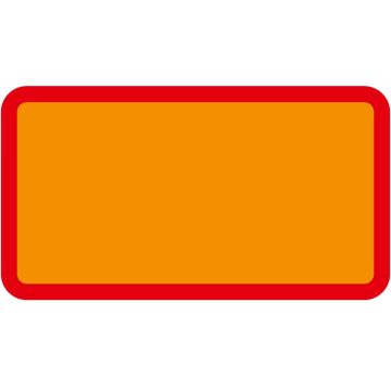 Zusatzzeichen Katastrophenschutz individuell, Grund orange, Rand rot