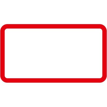 Zusatzzeichen Katastrophenschutz individuell, Grund weiß, Rand rot, ohne Lichtkante