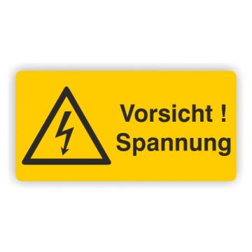 Warnaufkleber, Vorsicht! Spannung, Folie