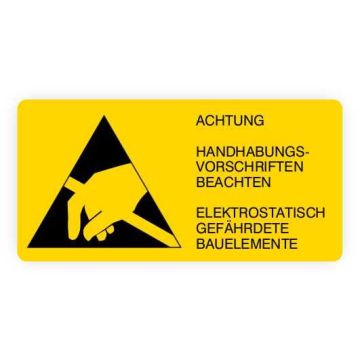 Sicherheitsetiketten ACHTUNG HANDHABUNGSVORSCHRIFTEN ...