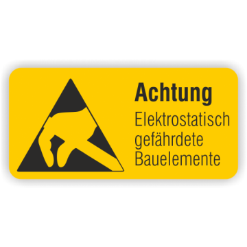 Warnaufkleber, Elektrostat. gefährdete Elemente, Folie,