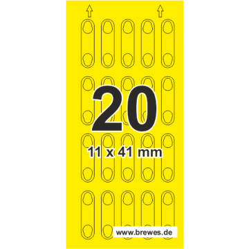 Kabelsteckschilder für Laserdrucker, 11 x 17 mm, gelb