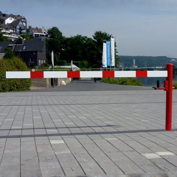 Drehschranke mit Seilzug, selbsteinrastend alle 90°, Drehpfosten Ø 102mm
