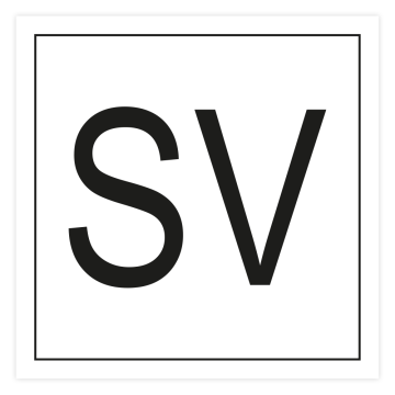 Sicherheitsventil-Kennzeichen für Tankcontainer, mit Lochbild "SV", verschiedene Varianten