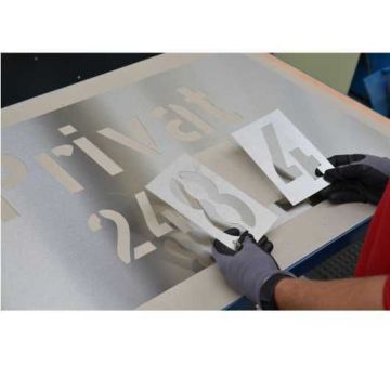 Wunschtext Schablonen aus Edelstahl