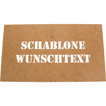 Wunschtext Schablonen aus Ölkarton