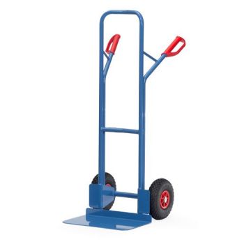 fetra Stahlrohrkarre , Luftbereifung 260mm, Tragkraft 300 kg, blau
