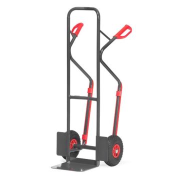 fetra Stahlrohrkarre B1330L/7016 Grey Edition, Luftbereifung 260mm, 250x320mm, 300 kg