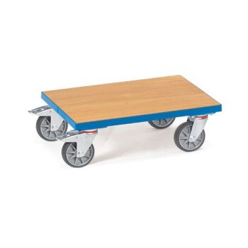 fetra Eurokasten-Roller mit 1 Boden, Typ 13582, 605x405mm, Tragkraft 250 kg, blau