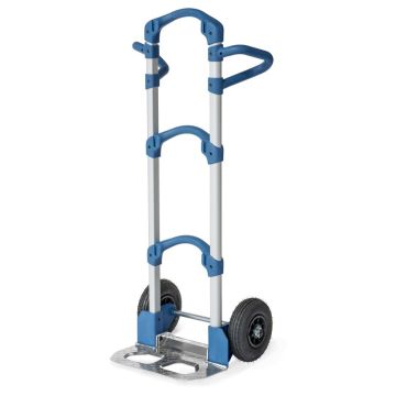 fetra Alu-Kompaktkarre Wuppi Typ 1722, klappbar, Luftbereifung 225mm, 165x425mm, 200 kg, blau
