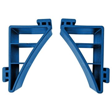 fetra Haltehörner Typ 1722H für Alu-Kompaktkarre Wuppi, Kunststoff, blau, 2er Set