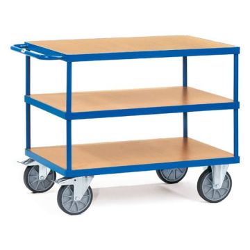fetra schwerer Tischwagen mit 3 Böden, blau