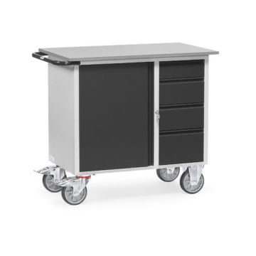fetra Werkstattwagen mit 1 Boden, Typ 2452/7016 Grey Edition, 985x590mm, Tragkr. 400 kg, anthrazit