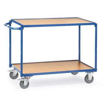 fetra leichter Tischwagen mit 2 Böden, Tragkraft 300 kg, blau