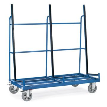 fetra Plattenwagen einseitig, Tragkraft 1200 kg, blau
