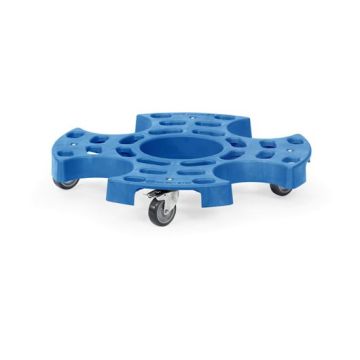 fetra Reifen-Roller Typ 4546, TPE-Bereifung,  Ladefläche 630 mm, Tragkraft 120 kg, blau