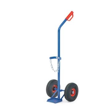 fetra Stahlflaschenkarre, für 1 Flasche, Tragkraft 100 kg, blau