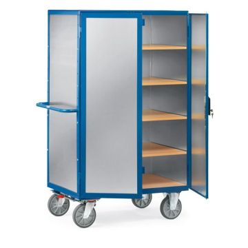 fetra Kastenwagen geschlossen, Alublech, 5 Böden, Tragkraft 750 kg, silber