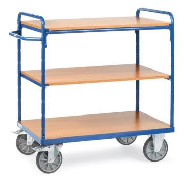 fetra Etagenwagen mit 3 Böden, blau