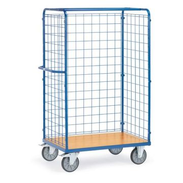 fetra Paketwagen mit 1 Boden, Drahtgitterwände, 600 kg, 1800 mm