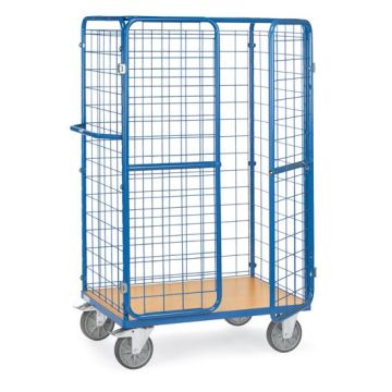 fetra Paketwagen mit 1 Boden und Dach, 8583-3D, Doppelflügeltüren, 1200x800 mm, 600 kg, 1800 mm