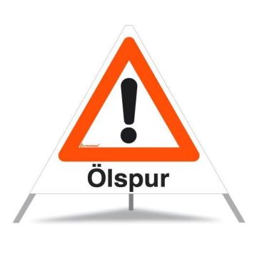 Triopan Faltsignal, Gefahrenstelle, Ölspur,  weiß tagesleuchtend