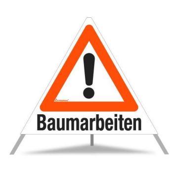 Triopan Faltsignal, Gefahrenstelle, Baumarbeiten, weiß tagesleuchtend