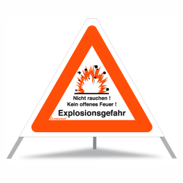 Triopan Faltsignal, Explosionsgefahr, Nicht rauchen! kein offenes Feuer! SL 60 cm