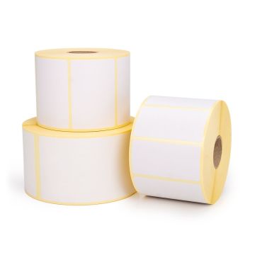 Papier Etiketten, unbeschichtet, weiß, für Thermotransferdrucker, 1 Zoll Rollenkern