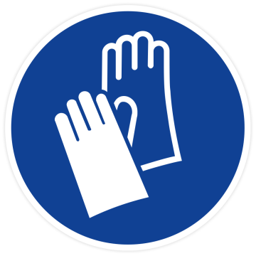 Gebotsschild, Handschutz benutzen, ISO 7010