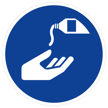 Gebotsschild, Hautschutzmittel benutzen, ISO 7010