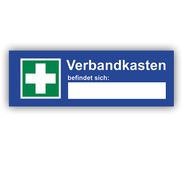 Hinweisschild, Verbandkasten befindet sich..., praxisbewährt