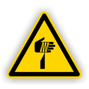 Warnschild, Warnung vor spitzem Gegenstand, ISO 7010