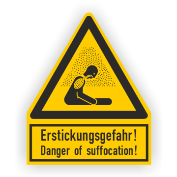 Warnschild, Erstickungsgefahr! Danger of Suffocation!, ISO 7010