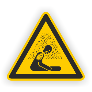 Warnschild, Warnung vor Erstickungsgefahr, ISO 7010, Aufkleber, Folie, SL = 200 mm