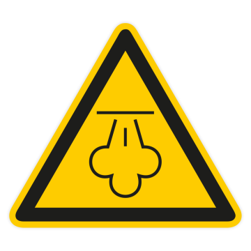 Warnschild, Warnung vor heißem Dampf, ISO 7010