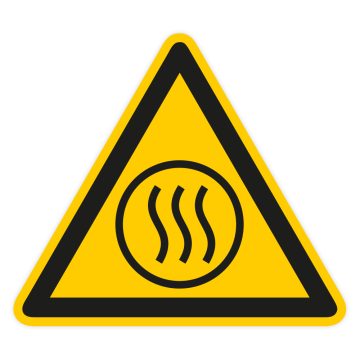 Warnschild, Warnung vor heißem Inhalt, ISO 7010