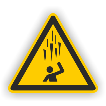 Warnschild, Warnung vor Eisschlag, ISO 7010