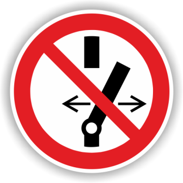 Verbotsschild, Schalten verboten, ISO 7010