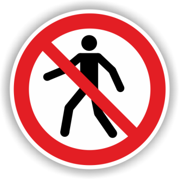 Verbotsschild, Für Fußgänger verboten, ISO 7010