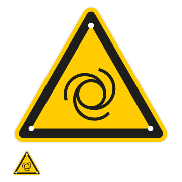 Warnschild, Warnung vor automatischem Anlauf, ISO 7010, INOXTREME®, Edelstahl, extrem beständig