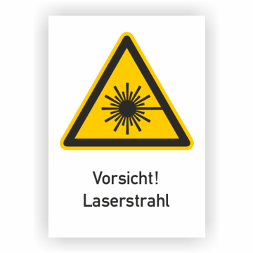 Warnschild, Vorsicht! Laserstrahl, ISO 7010